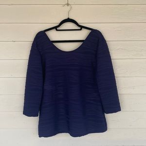 3/4 Sleeve Scoop Back Top